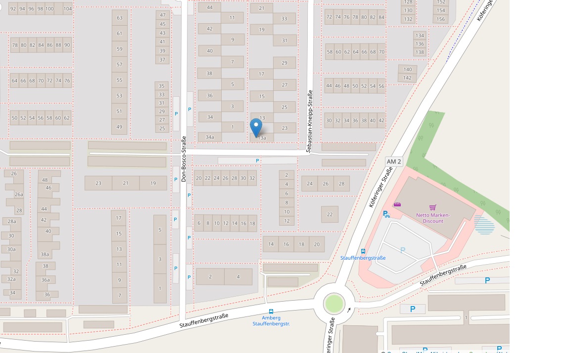Auschnitt aus OpenStreeMap